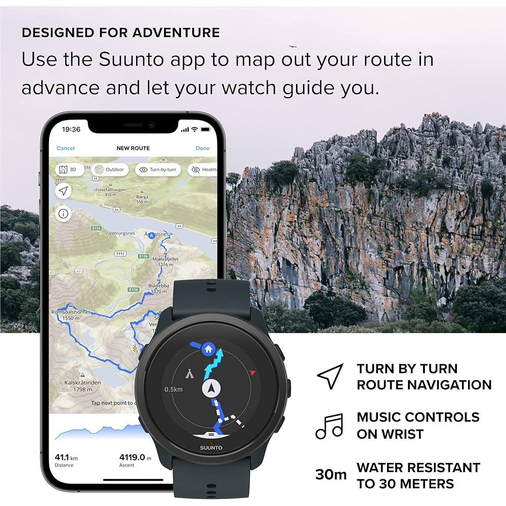 [Parallel Import] SUUNTO 5 Peak Compact GPS Sports Watch with Long Battery Life and Route Navigation