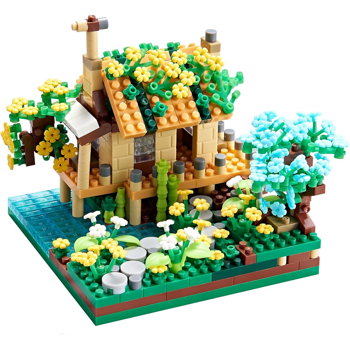COZYMASS Port Cabin Building Set Model Kit Gift for Kids and Adults