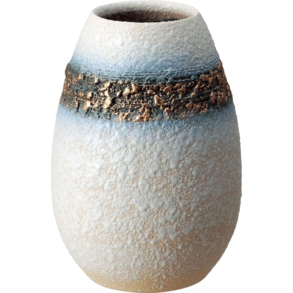 Shigaraki ware vase, tea kiln irregular comb vase, width 19 x diameter 19 x height 25 cm 510-05