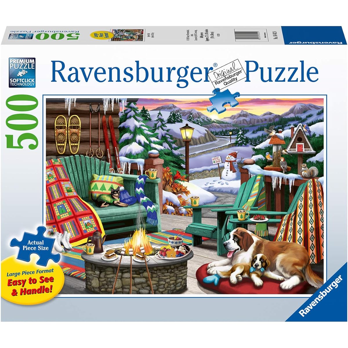 Ravensburger Cozy Series: Apres All Day 500 Piece Large Format Jigsaw Puzzle for Adults - Every Piece is Unique and SoftClick Technology Ensures Pieces Fit Perfectly (Model: 16442)