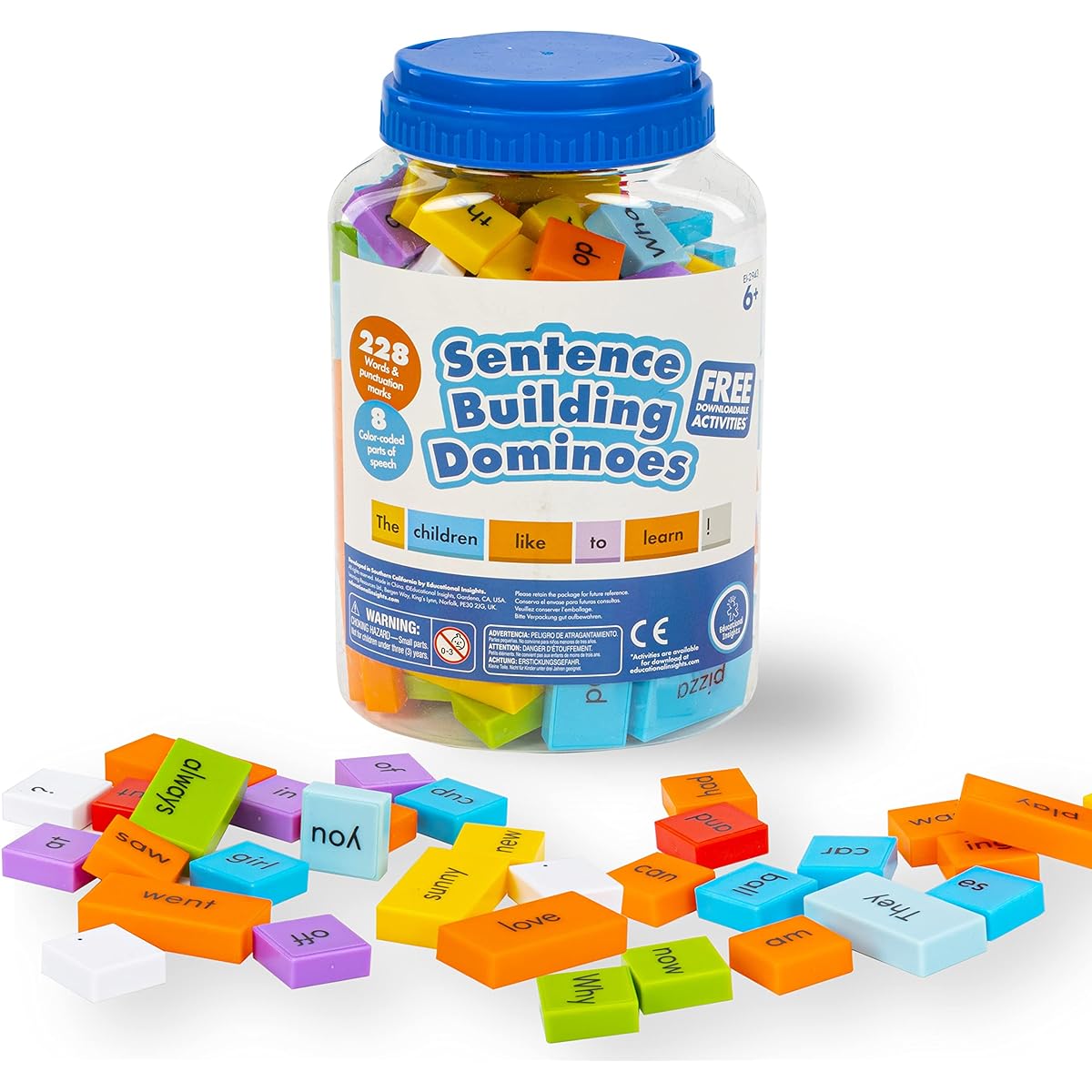 Learning Resources Line Up and Make! English Composition Dominoes English Learning Material EI2943 Authentic Product