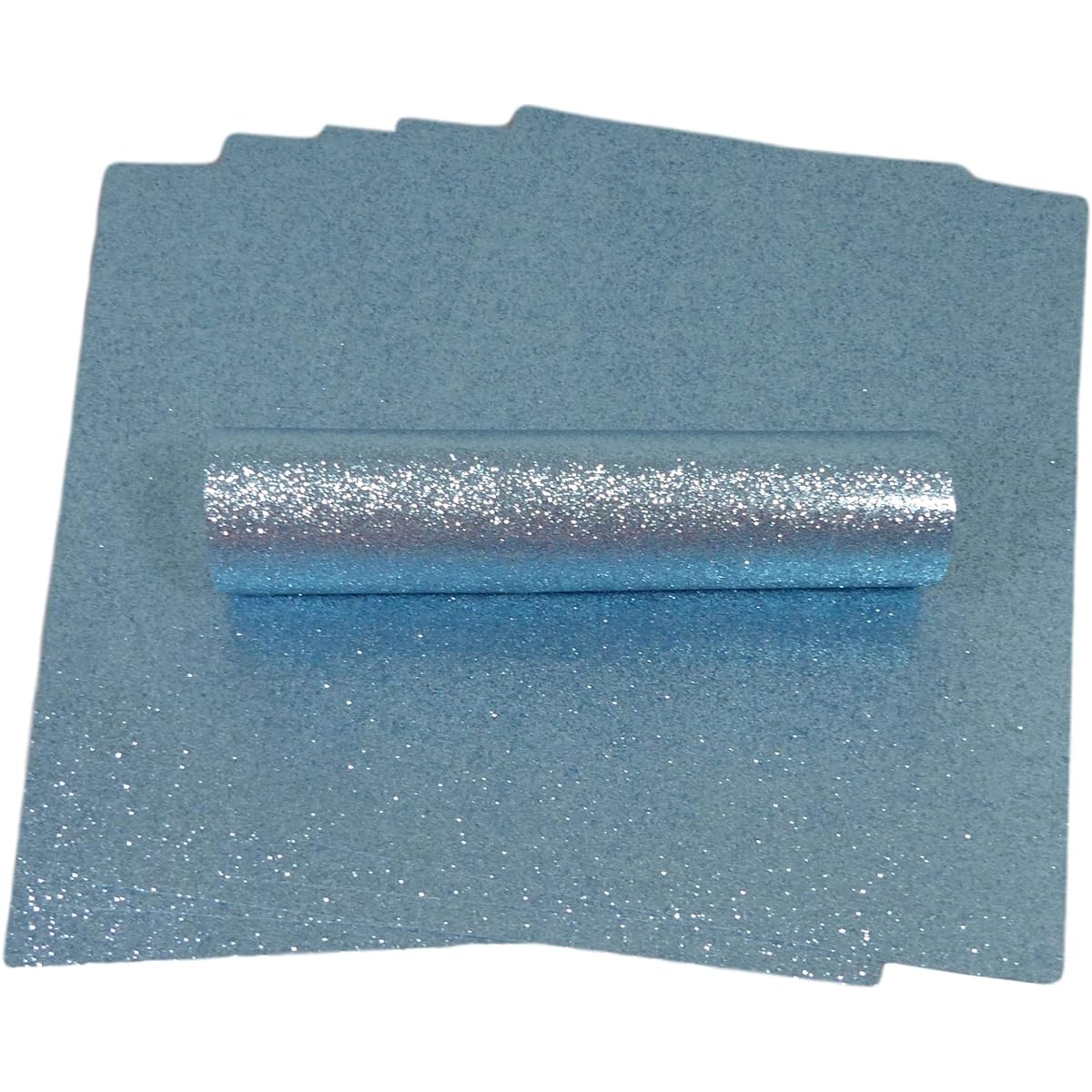 A4 Glitter Paper Pale Blue Sparkly Soft Touch No Shedding Heavyweight 150gsm / 40lb Paper Pack of 10
