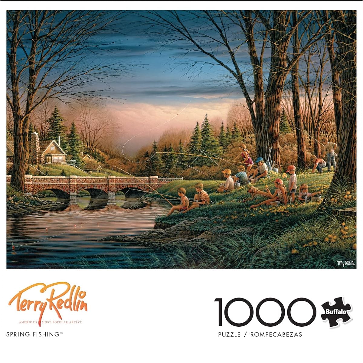 Buffalo Games Jigsaw Puzzle Terry Redlin Spring Fishing 1000 Piece