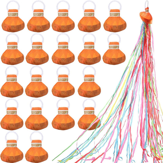 20 Pack Streamer Poppers Hand Throw Confetti Streamers No Mess Paper Crackers for Birthday Wedding Graduation Party Favor Show (Gold, Rose Red)