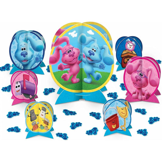 Amscan Blues Clues Table Decoration Kit - 7 Centerpieces and 24 Confetti