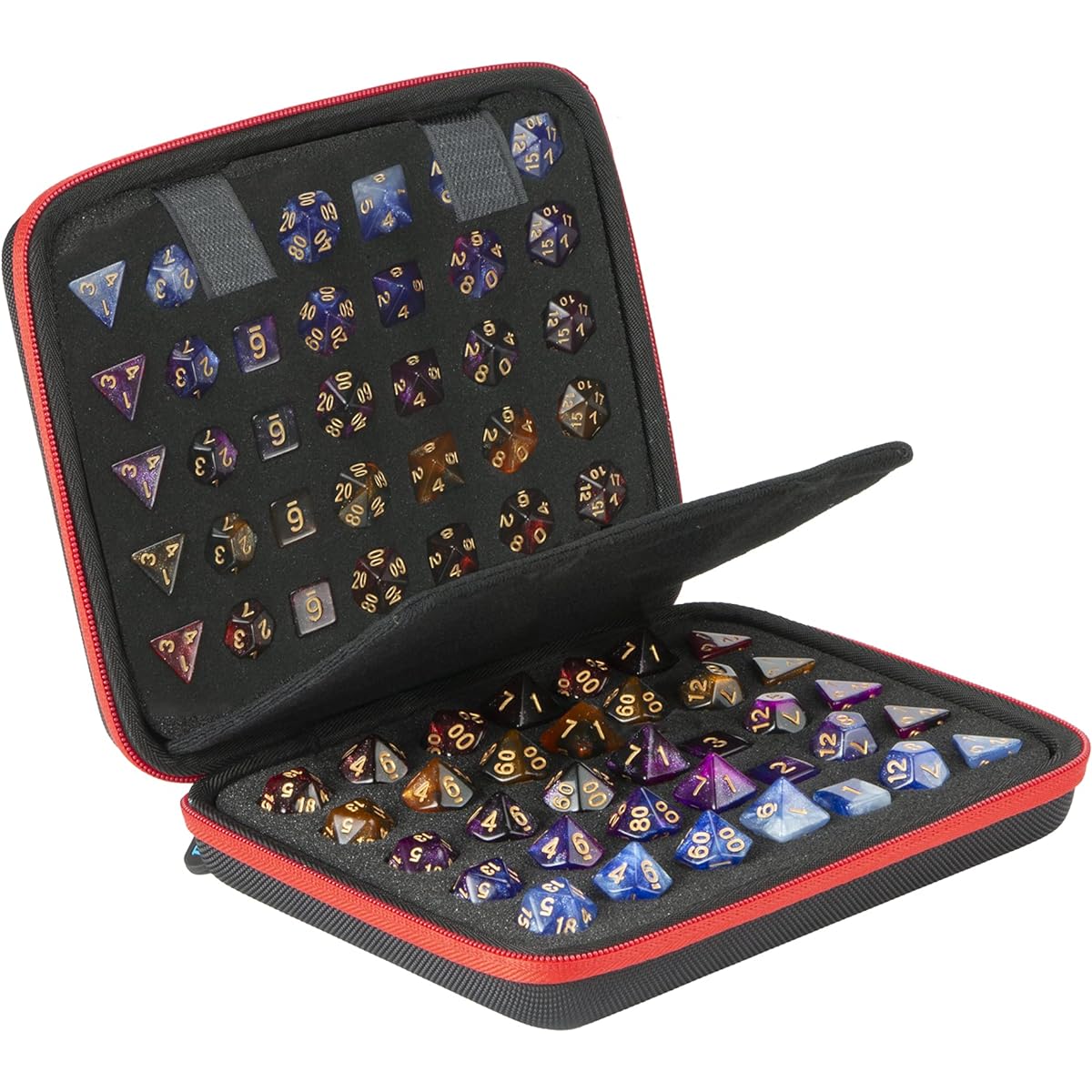 Bavel DND Dice Case D6 D20 Dice Set Case for Dungeons & Dragons TTRPG Games (Rectangle)