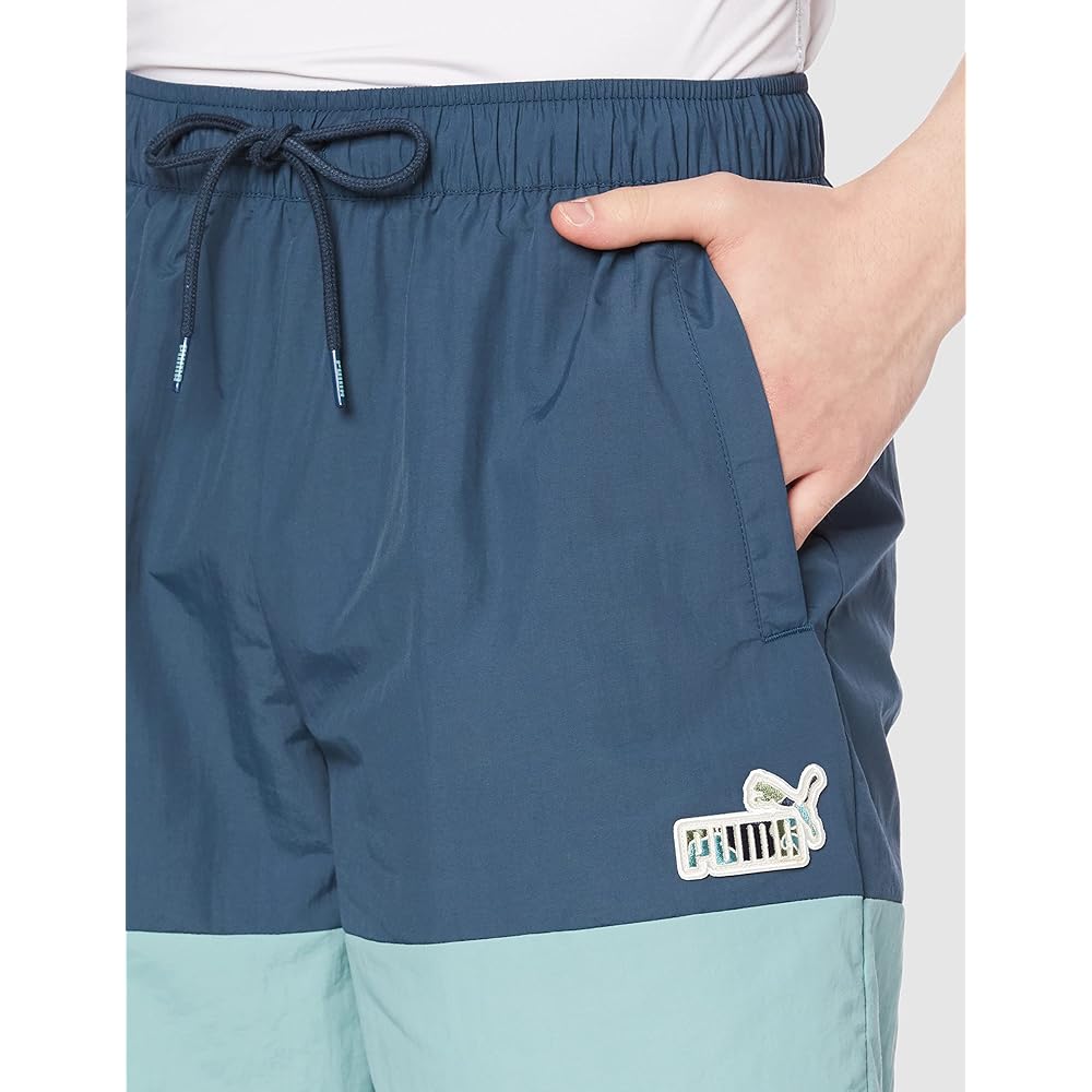 PUMA 674928 Men's Shorts, Half Pants, ESS+ Woven Color Block Shorts