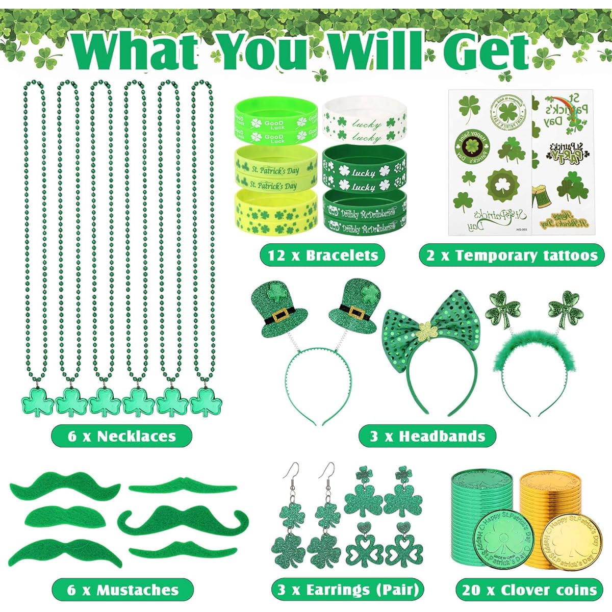 Tetutor St. Patrick's Day Party Favors Set