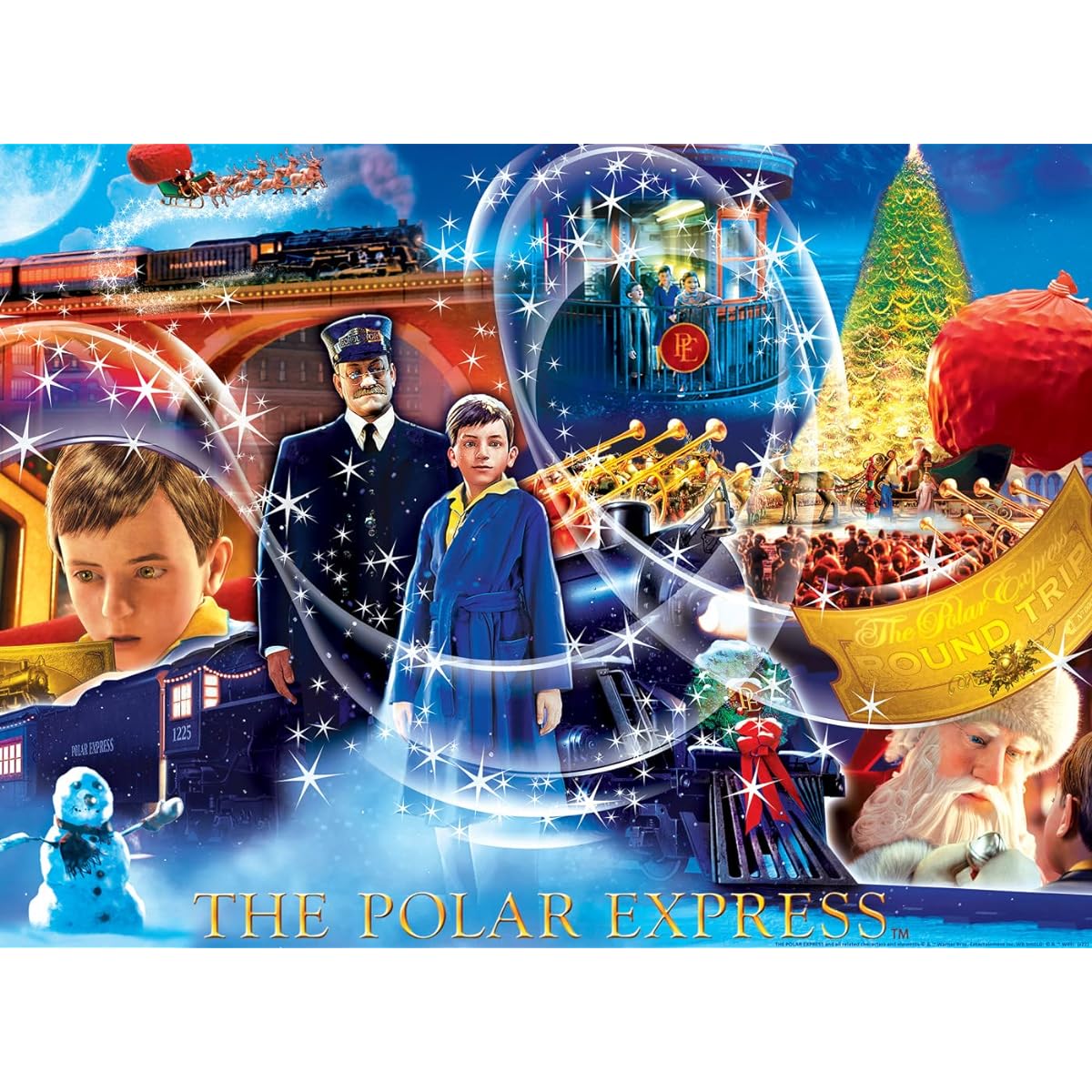 MasterPieces 100 Piece Christmas Jigsaw Puzzle for Kids Polar Express Golden Ticket 14"x19"
