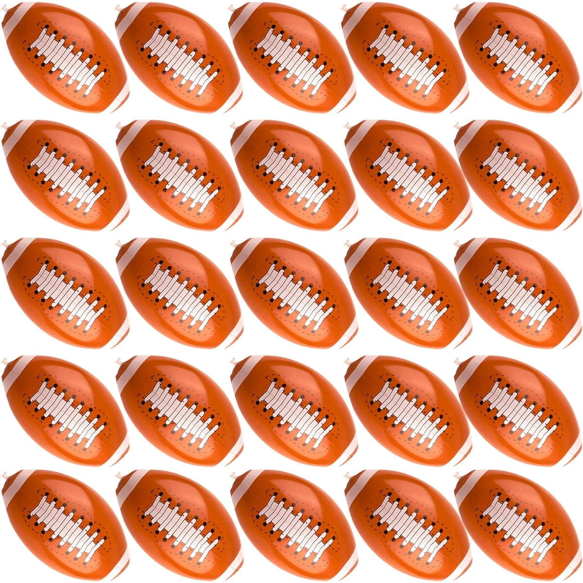 Restroma 30 Pack 16" Inflatable Footballs Bulk Inflatable Football Beach Balls Large Inflatable Football Beach Balls for Summer Pool Beach Party Favors Sports Games