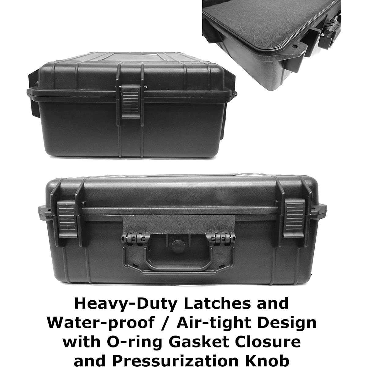 Casematix Waterproof Audio Mixer Case Compatible with Behringer Xenyx X1222USB X1622USB X1204USB Channel Interface 17" x 12.1" x 5" Mixing Board and Accessories