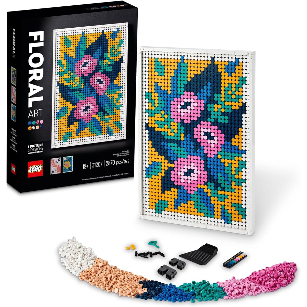 LEGO Lego Art Flower Art 31207 Toy Blocks Gift Art Painting Interior Boys Girls Adults