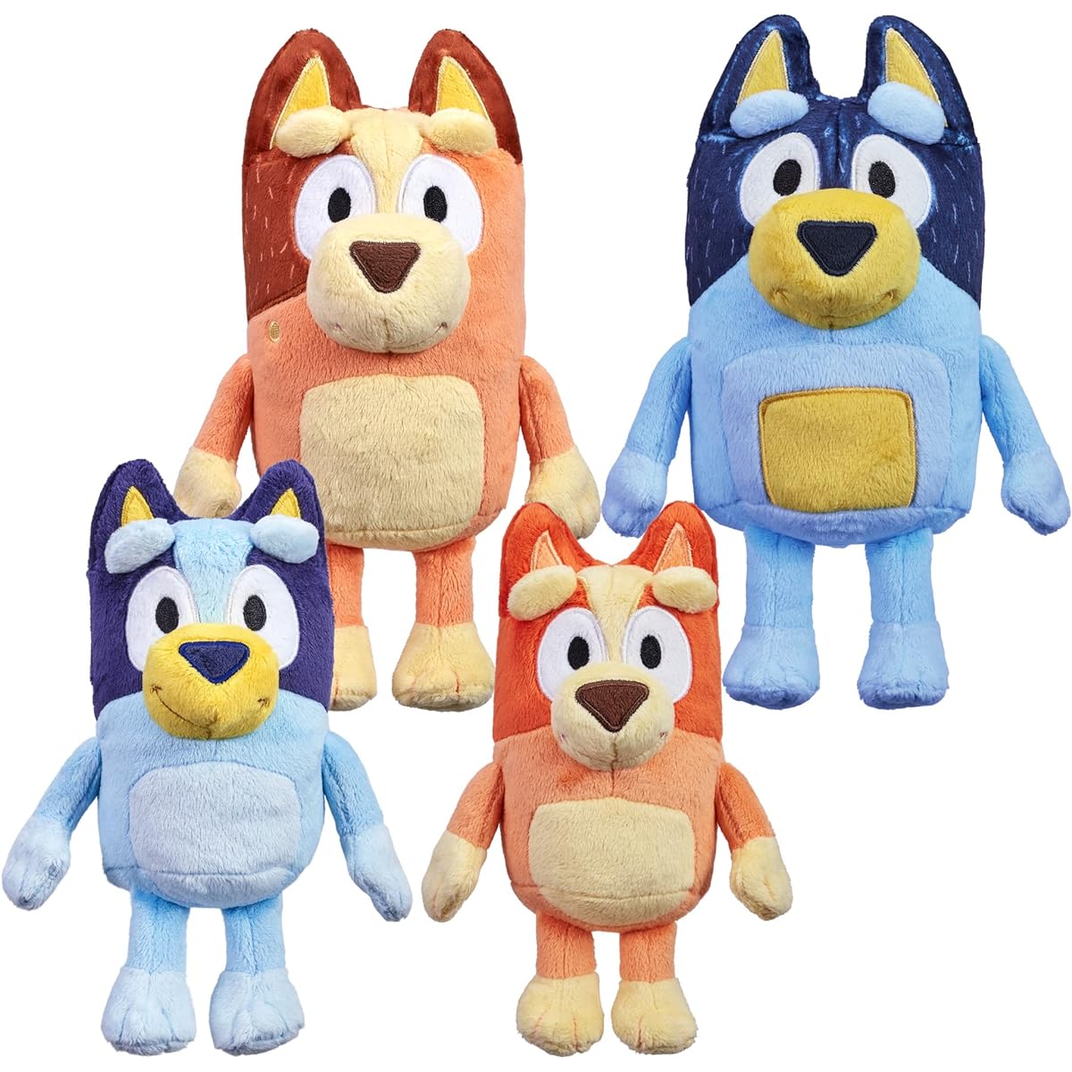 Bluey Heeler Family Plush Set 4 Plush 7-8" Figures | Exclusive