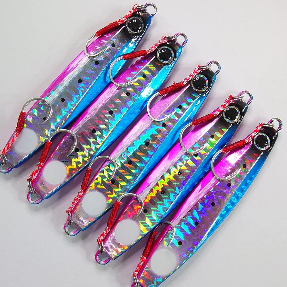 [momo Lure] Momoru Lure KANARAZU Metal Jig 30g 40g Shore Jigging Definitive version of shore jigging Set of 5 for perfect fishing results (40g - Assortment 04)