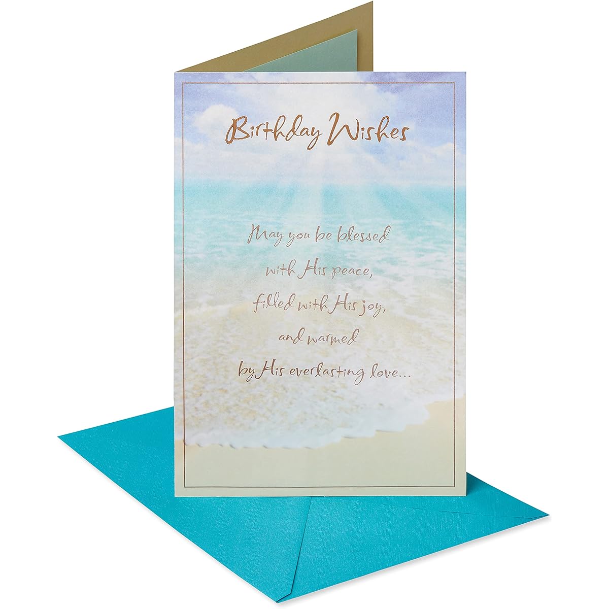 American Greetings Religious Birthday Card (Beach)