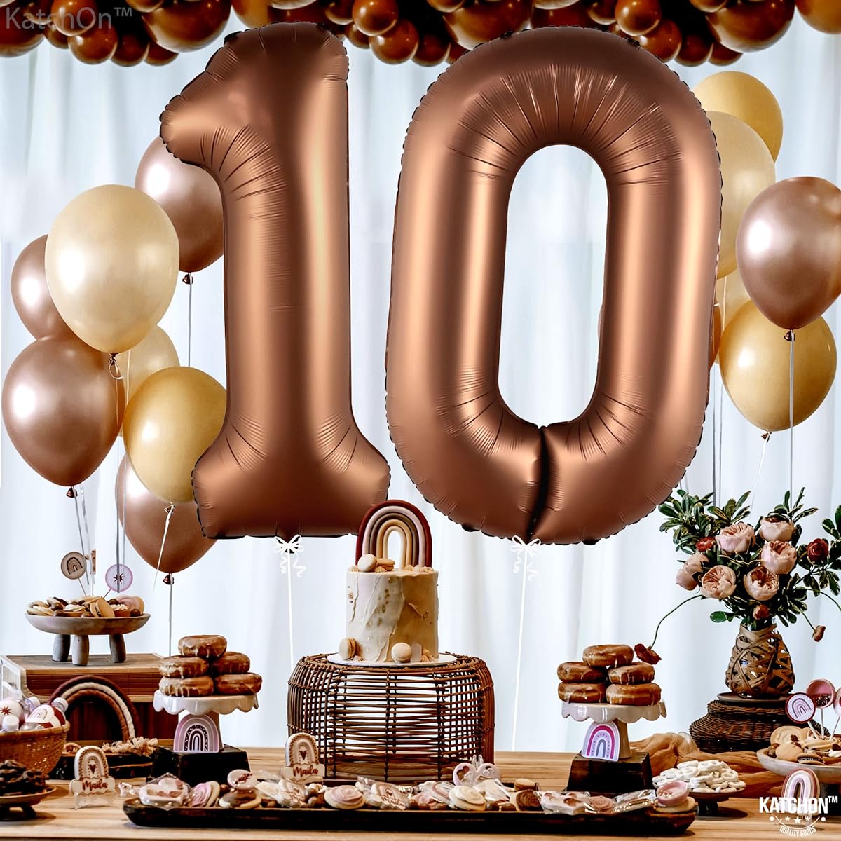 Giant, Coffee Brown 20 Balloon Number - 40 Inch, Brown 20th Birthday Balloons | 20th Birthday Decorations for Boys | Safari Theme Party Decorations | 20th Birthday Party Supplies