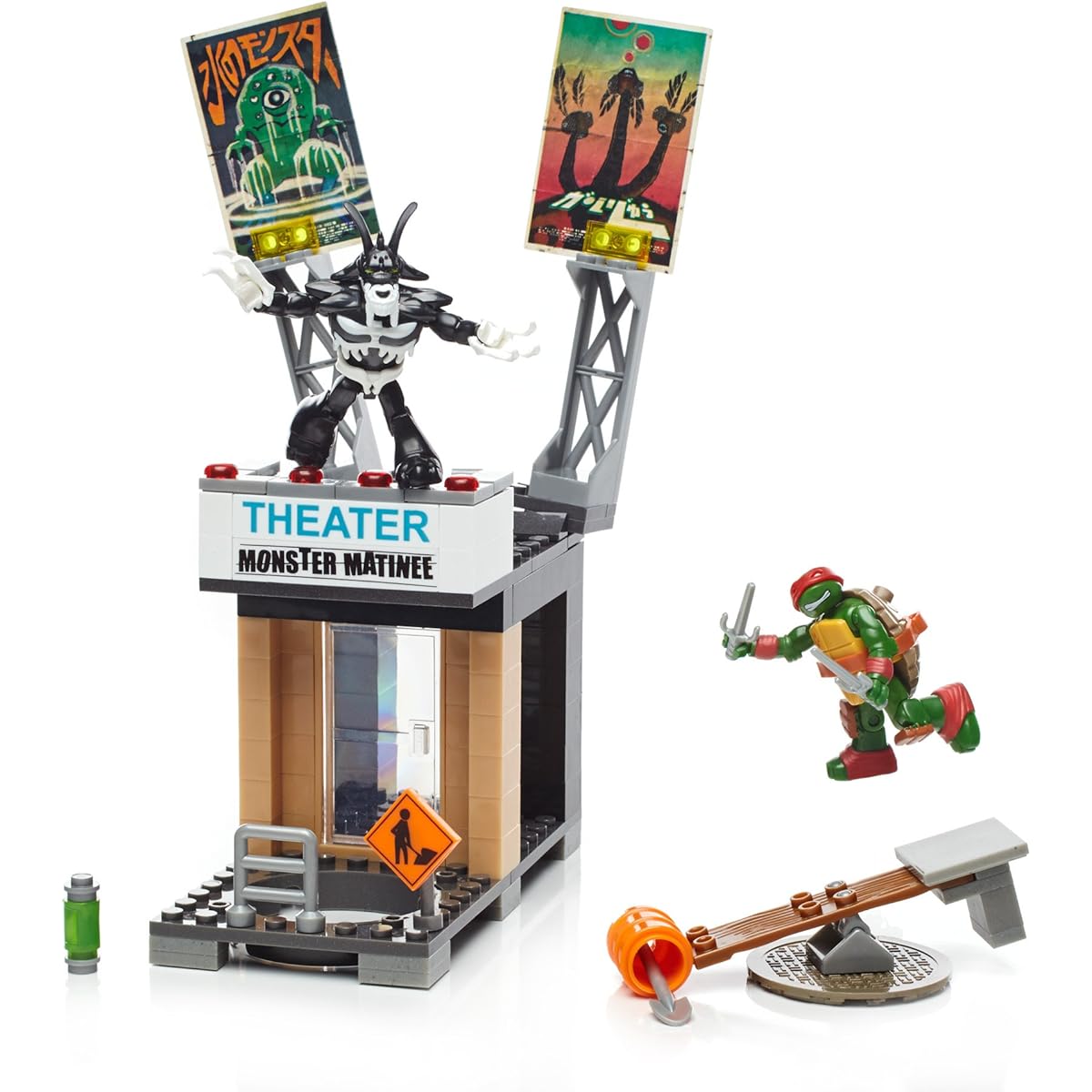 Mega Bloks Teenange Mutant Ninja Turtles Raph Rooftop Blast-Out Building Playset