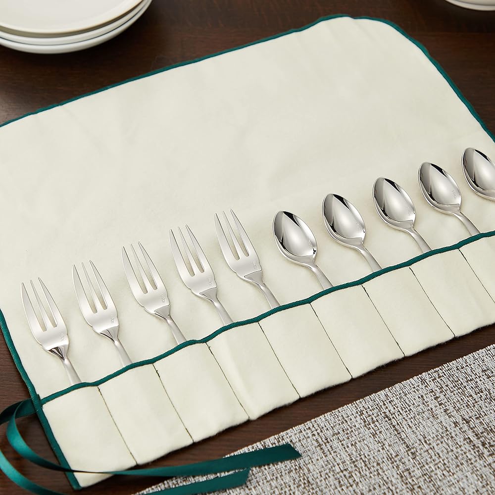 MINTON Victoria Strawberry Teaspoon/Cake Fork 10pcs.Set (with fabric) VS203