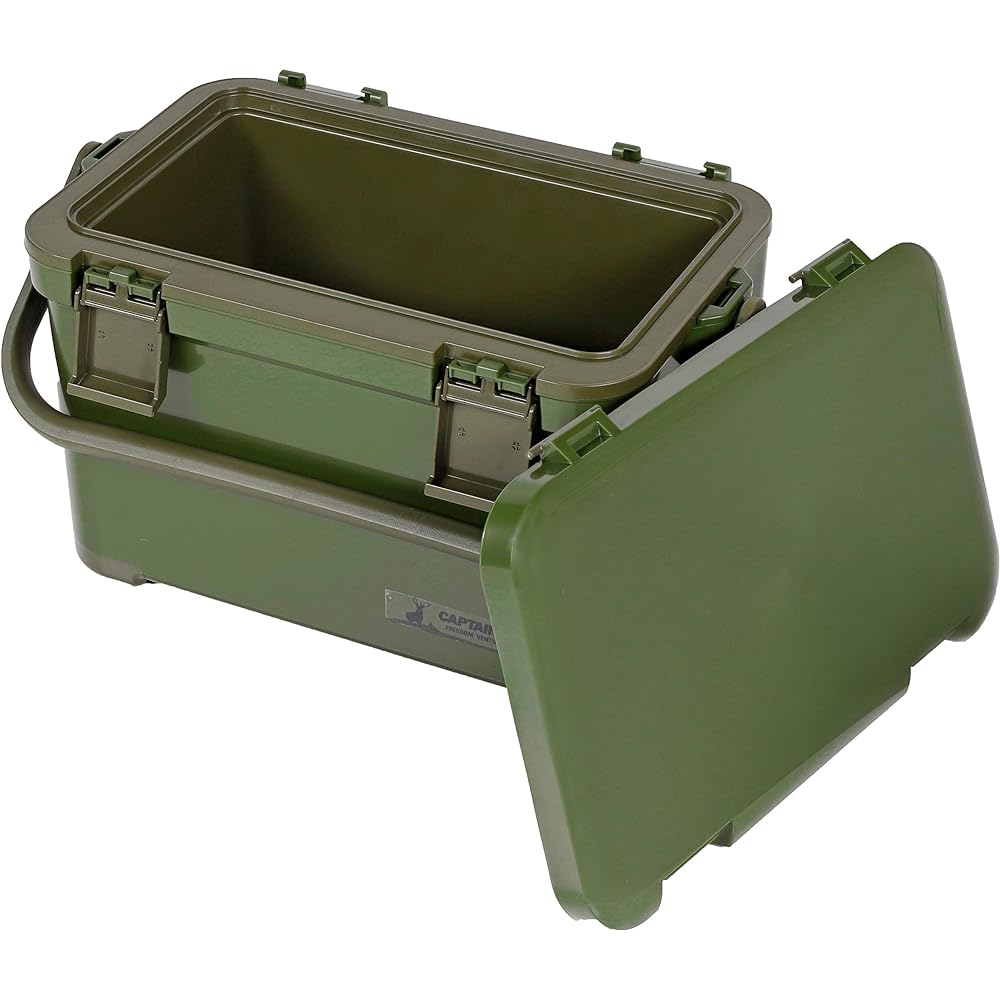 CAPTAIN STAG Cooler Box Jungle Cooler Capacity 20L Comes with drain plug and shoulder pad belt Made in Japan Olive UE-85
