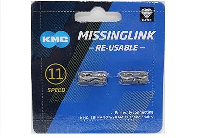 KMC DLC Missing Link CL-555R (Reusable) For 11 Speed For 11 Speed For 11S RE-USABLE Missing Link (Black) [Parallel Import]