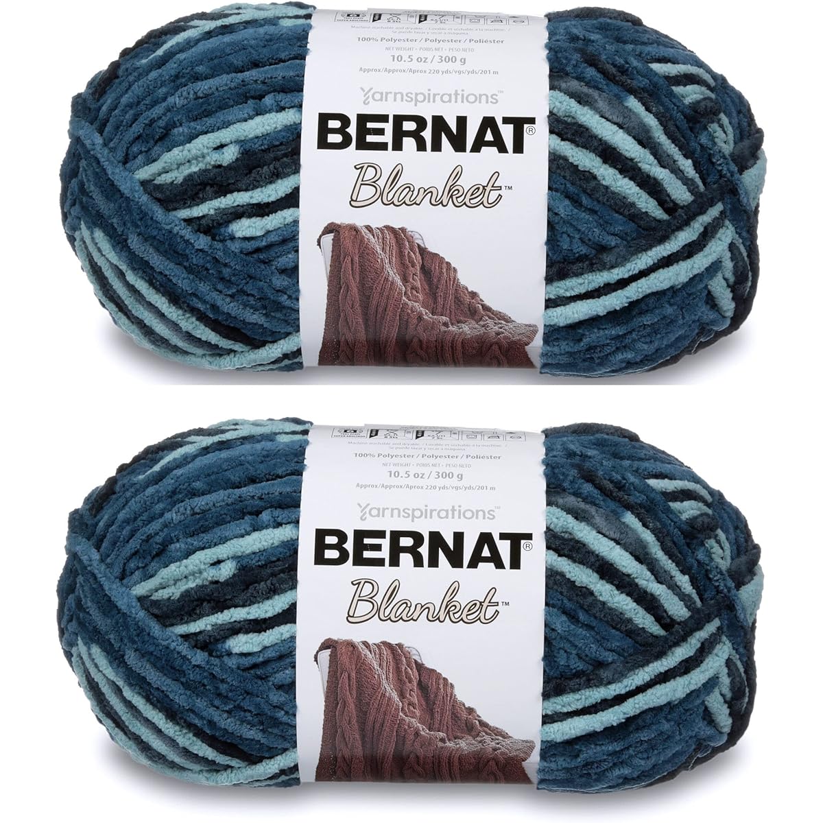 Bulk Buy: Bernat Blanket Big Ball Yarn Teal Dreams 161110-10736 by Bernat