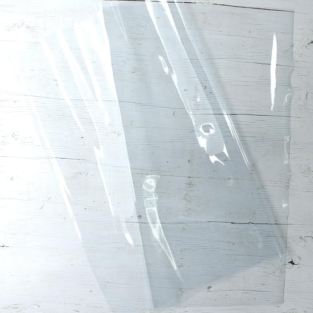 Nippon Chuko Vinyl Fabric (Thickness 0.3mm) Width 91.5cm x 8m Cut Clear PVI-1-8M Fabric Vinyl Vinyl Sheet