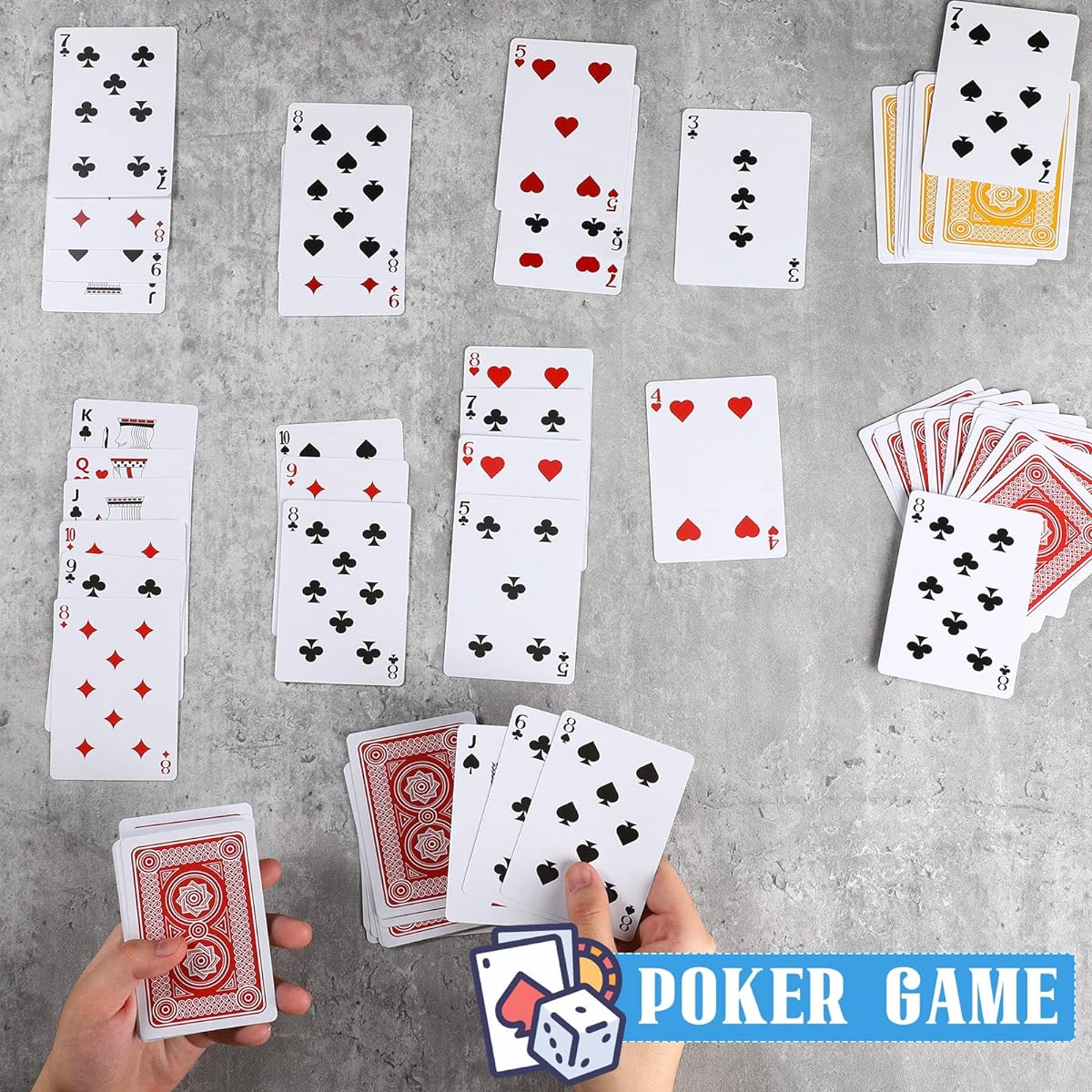 Playing Cards Set of 24 Vibrant Colors Card Deck Poker Size Standard Index Card Activity Party Supplies Games