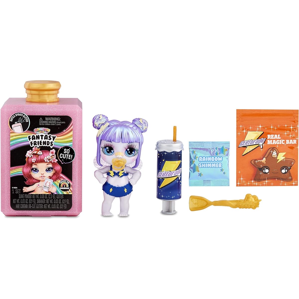 MGA Entertainment Rainbow Surprise Fantasy Friends Sparkly Slime Toot Glitter