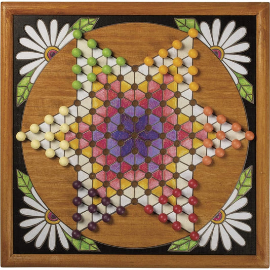 Primitives by Kathy Chinese Checkers Board Game 16" x 16" x 1"