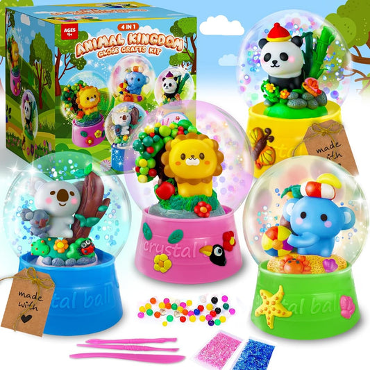 ToyUnited Snow Globe Craft for Kids - Water Globe with Clay