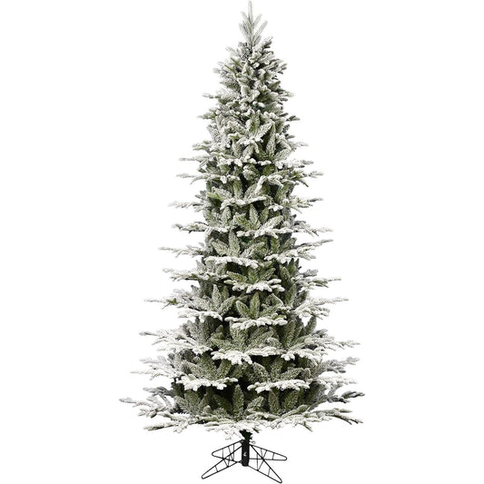 Vickerman flocked white on green Christmas tree