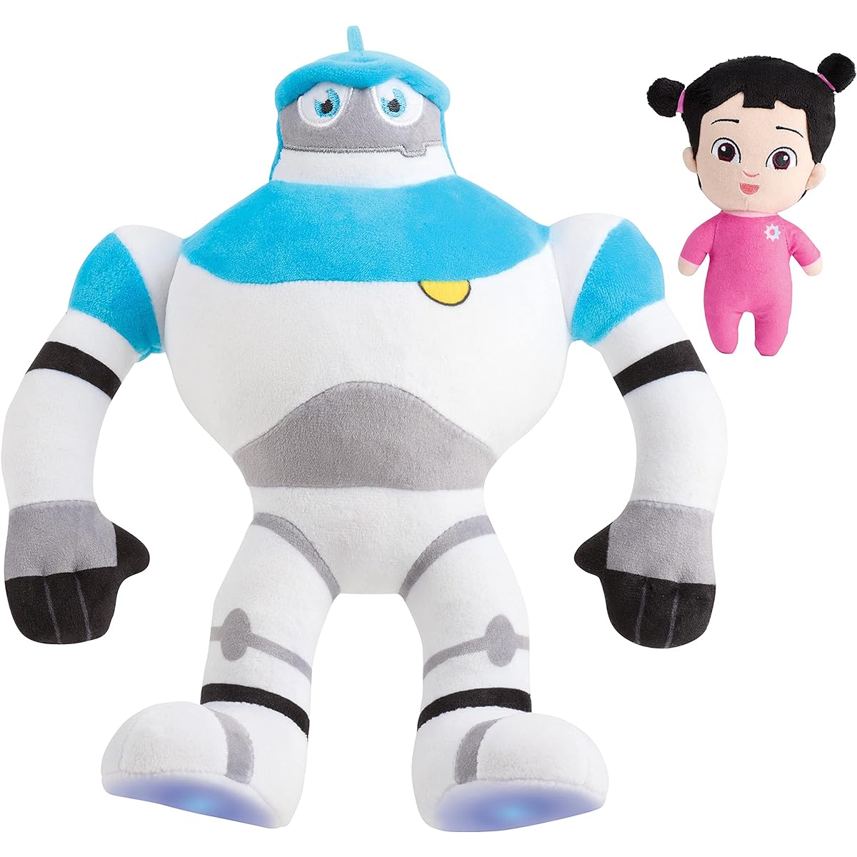 ARPO Robot Babysitter Cookie Care - Lights and Sounds Interactive Plush Toy Set for Pretend Play