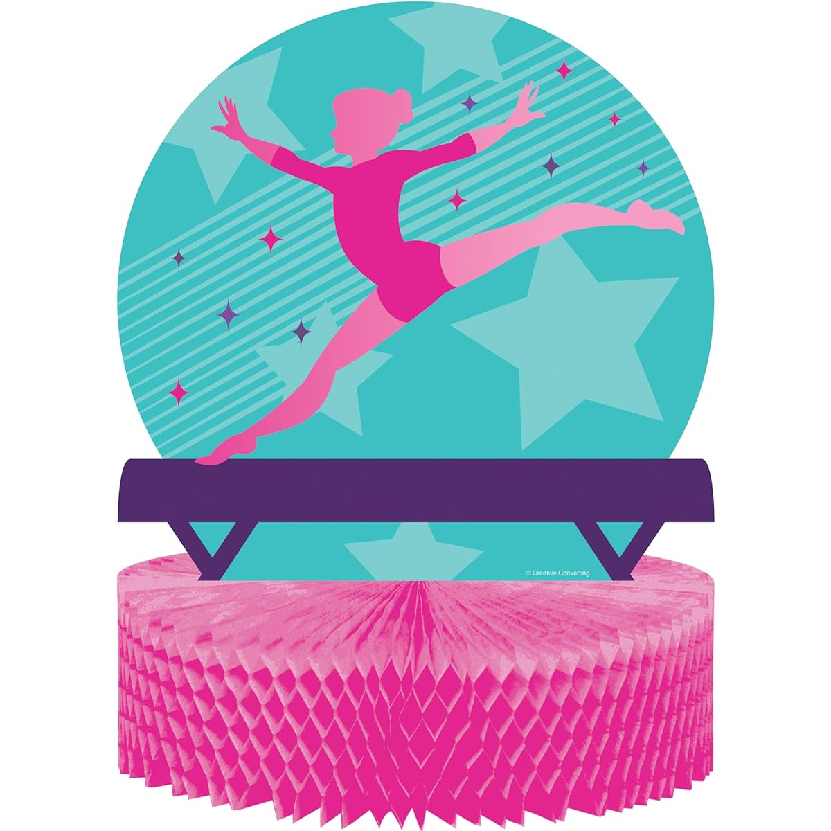 Creative Converting Gymnastics Party Centerpiece 1 Carat Multicolor 9" x 12"