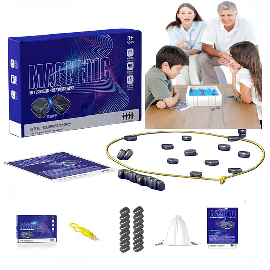 2024 Portable Magnetic Chess Game, Intellectual Battle Game, Strategy Game for Kids and Adults, Fun Family Party Game, Multiplayer Magnetic Board Game, Fun Puzzle Gift (Set B)