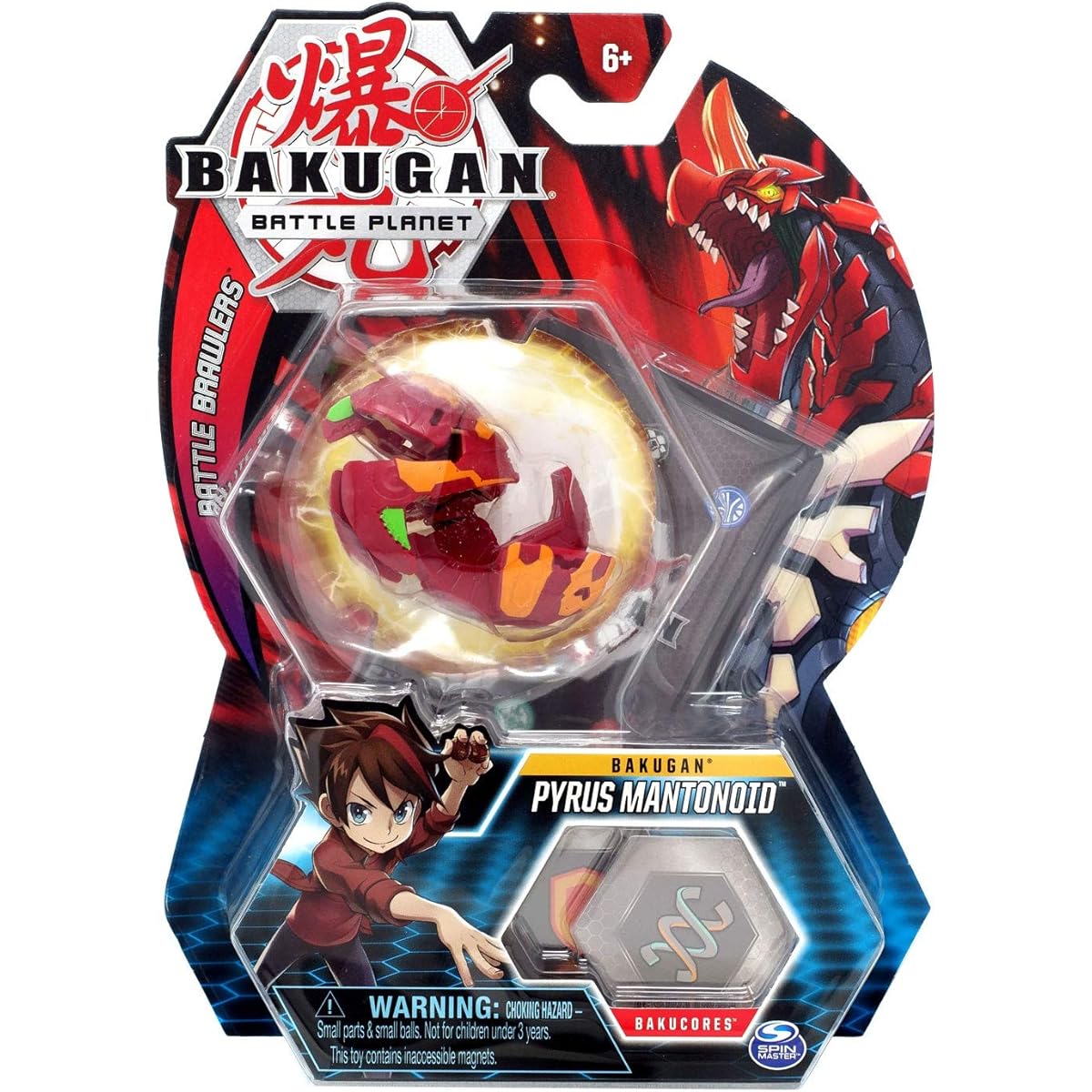 Bakugan Pyrus Mantonoid 2" Tall Collectible Transforming Creature Ages 6+