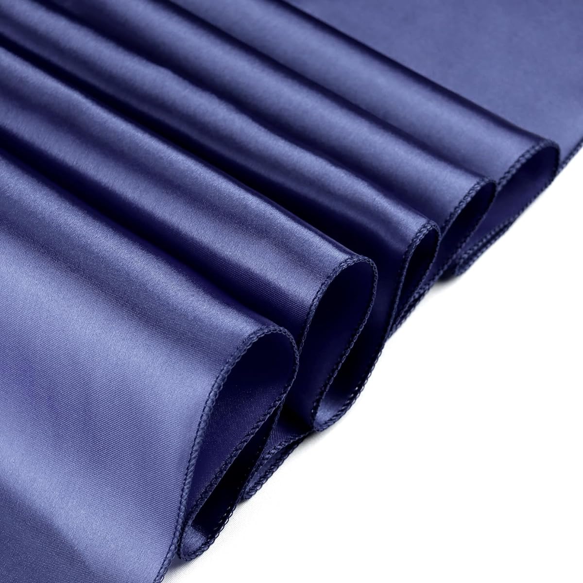 Hipinger 12 Pack Navy Blue Satin Table Runners 12 x 108 Inch Table Runners for Wedding Engagement Birthday Party Banquet Graduation Decorations
