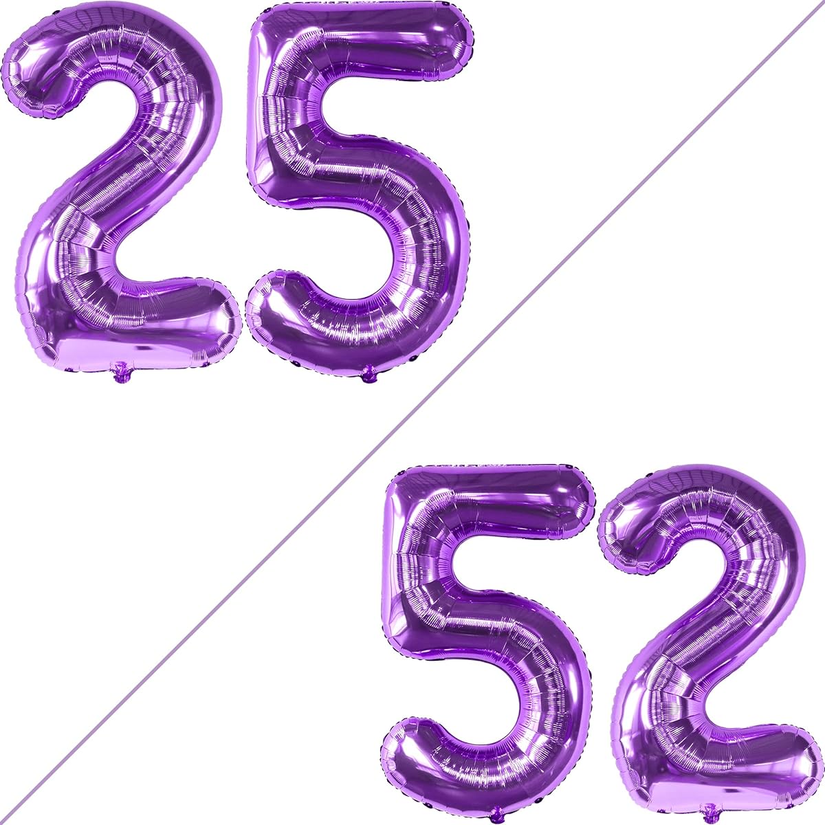 Katch On Giant Purple 25 Balloon Numbers - 40 Inches | 25 Year Balloons | Purple Number 25 Balloons, 25th Birthday Decorations | 25th Birthday Balloons 25th Birthday Party | 25th Birthday Party | 25th Anniversary