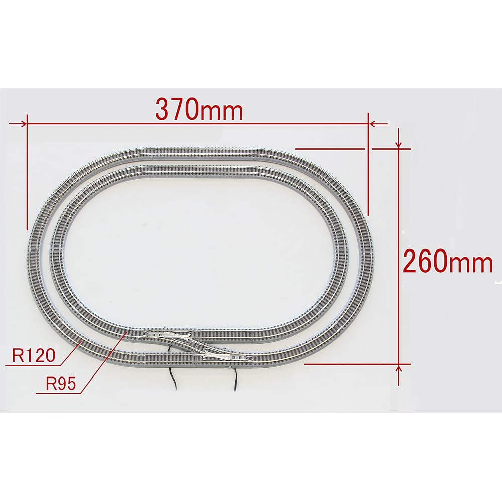 Rokuhan Z gauge R079 mini curve double track set