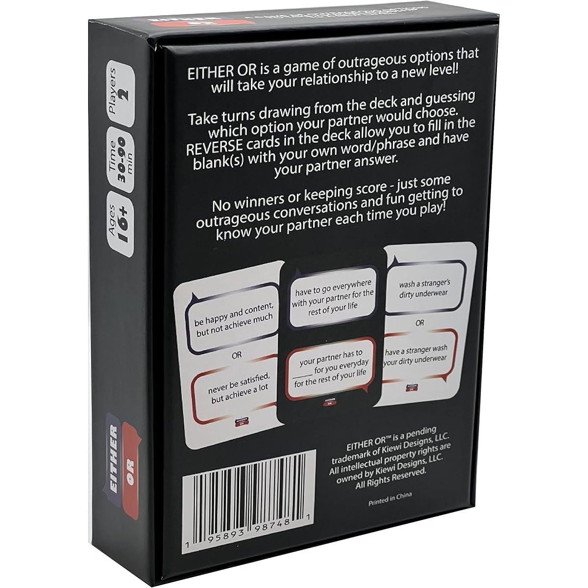Ridiculous Options Either or Couples Card Game - Fun Card Games for Couples Date Night