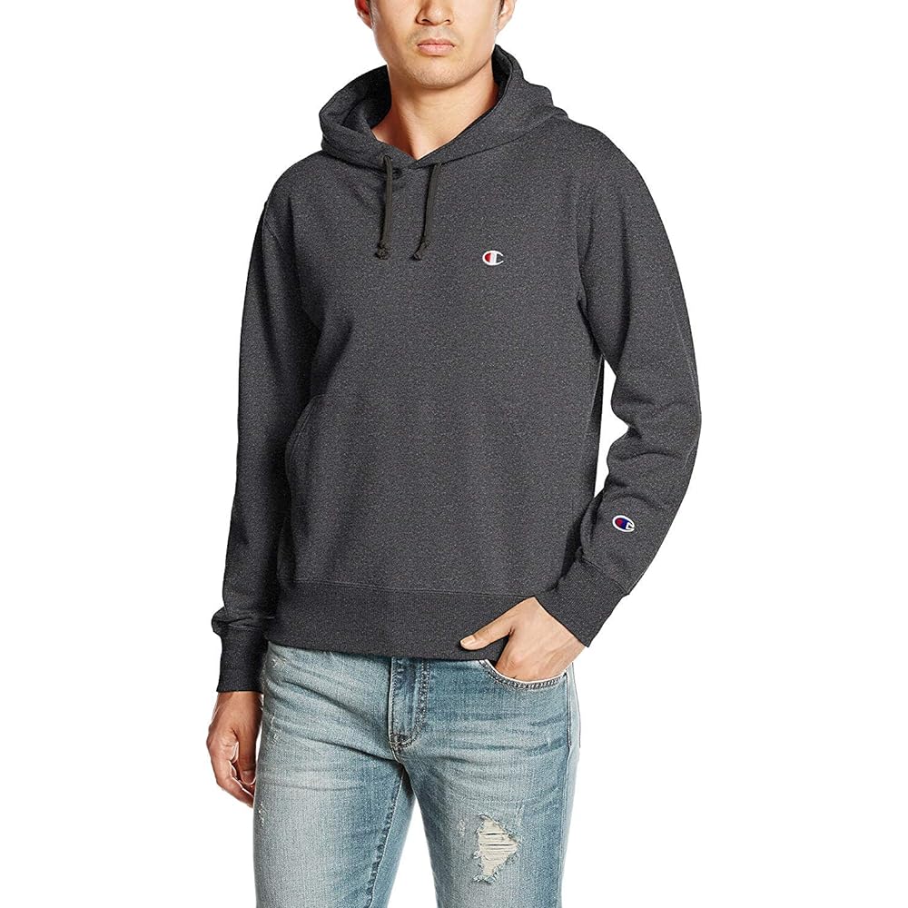 [Champion] (Old Model) Hoodie Sweatshirt Fleece Standard One Point Logo Hooded Sweatshirt C3-C118 Men's