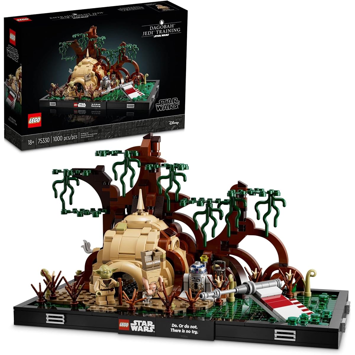 LEGO Star Wars Dagobah Jedi Training Diorama 75330 Building Kit for Adults; Brick-Built Collectible for Display (1,000 Pieces)