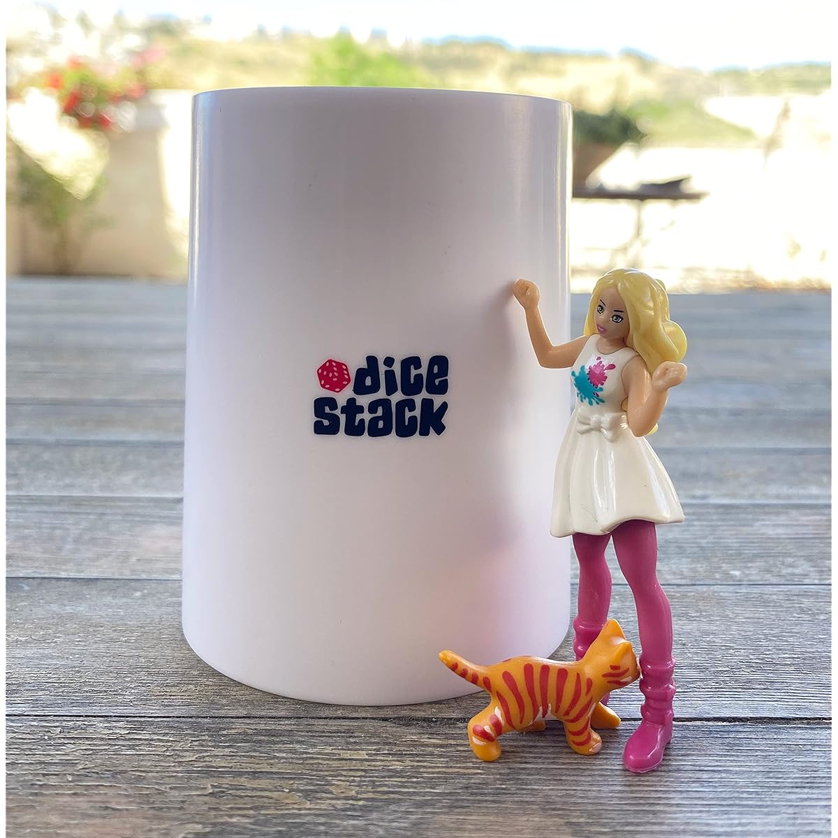 Dice Stacking Cup for 4 Dice Professional Straight Cup White