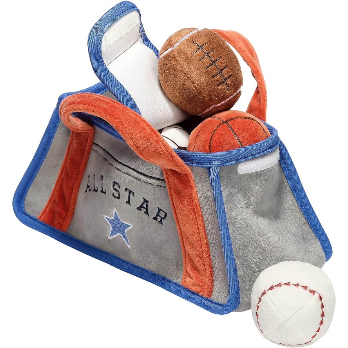 Lambs & Ivy Baby Sports Interactive Plush Set - Football/Basketball/Baseball