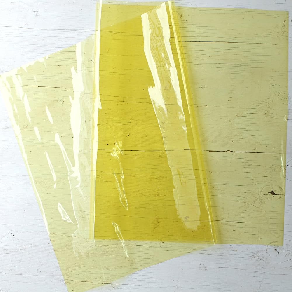 Nippon Chuko PVC sheet Vinyl fabric (thickness 0.3mm) Width 91.5cm x 8m Cut by sale Yellow PVI-11-8M