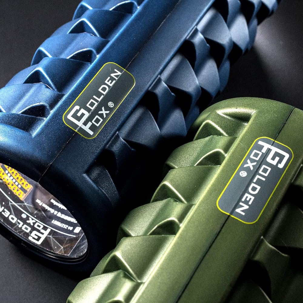 GOLDEN FOX Fascia Roller Hard Foam Roller Myofascial Release Deep Massage Relaxation After Exercise Injury Prevention During Exercise (Dark Gray)