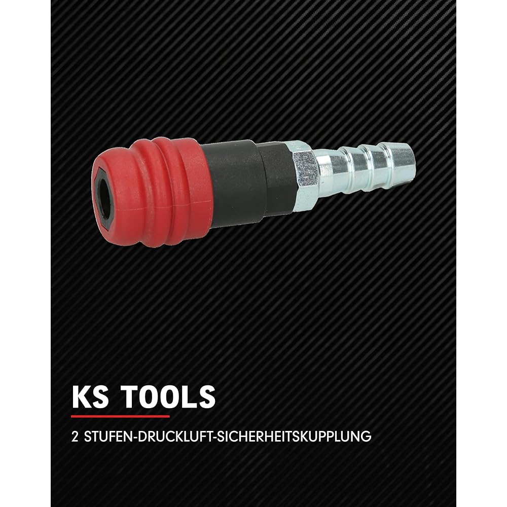 KS Tools 2 Level Pneumatic Safety Coupling with Hose Nozzle 14.5 mm 999.9098