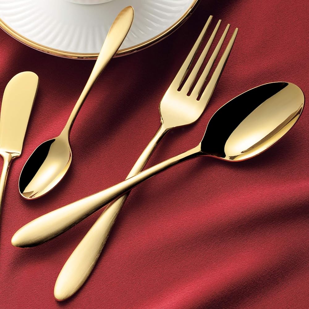 Nagao Tsubamesanjo Dinner Knife Gold 5pcs+1pcs 21.3cm 18-0 Stainless Steel Made in Japan