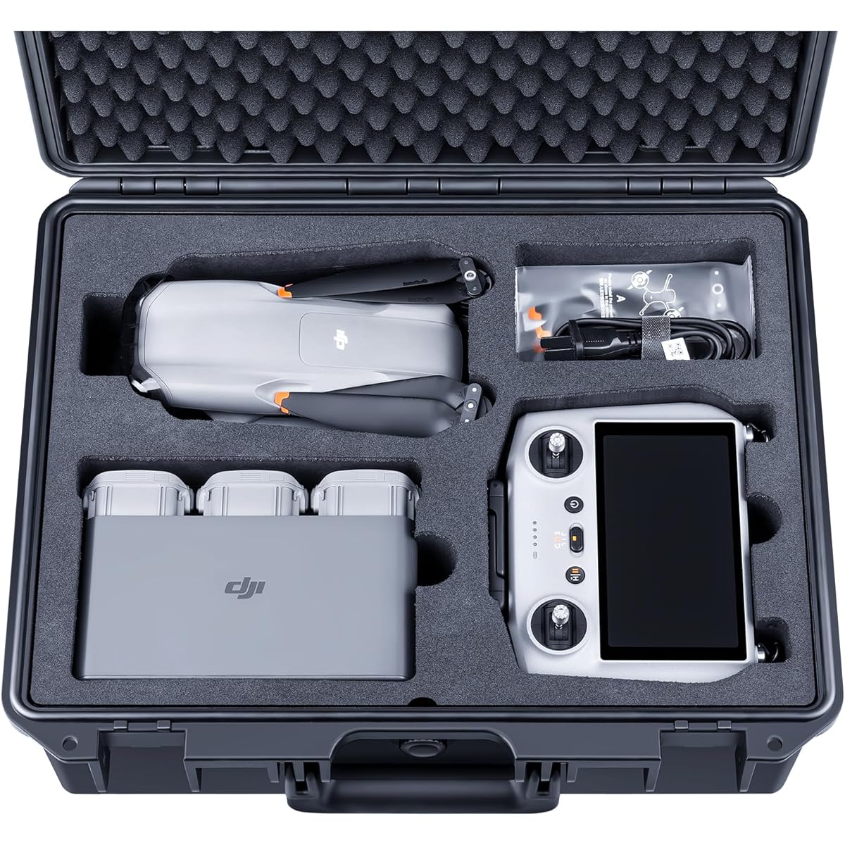 Lykus Titan MA310 waterproof case DJI Air 3 Fly More Combo, DJI RC 2 or DJI RC-N2 transmitter storage, applicable to RC strap [Case only]