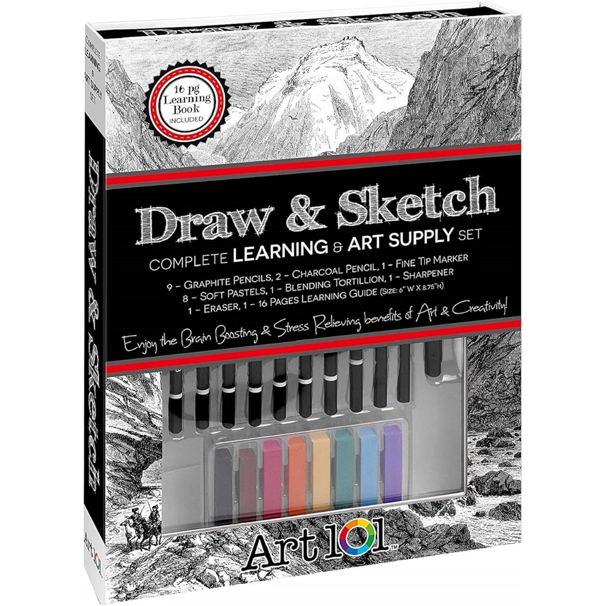 Art 101 USA Doodlebliss Window Book Box (42 Pieces)