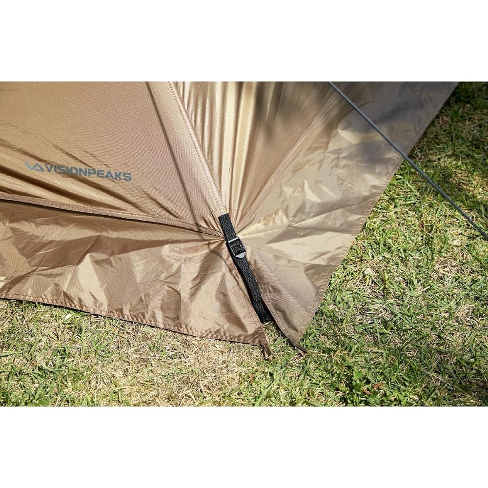 [Vision Peaks] Tunnel Tent for 2 to 3 People, Tres Arch 2 Room Tent VP160101J01 Sand C, Approx. 500 x 250 x 180 (H)cm, Includes Skirt, 1 Inner Tent, Storage Bag Included